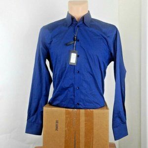 Jack Lipson Sport Shirt Blue Cotton Sz M NWT